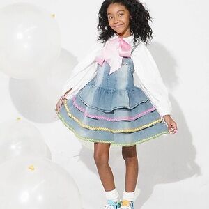 Size 10 Girls Custom Denim TuTu Dress